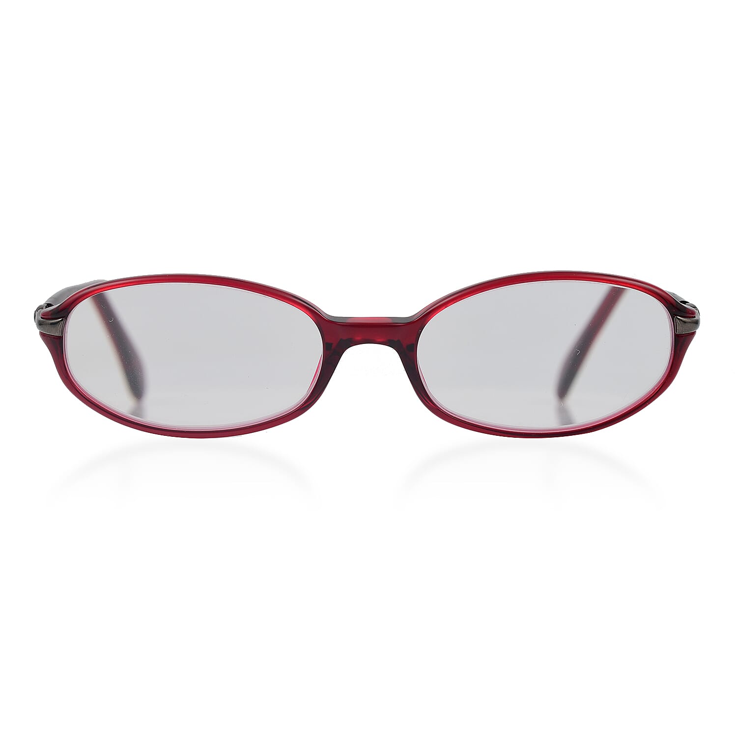 Designer Closeout - VALENTINO Rectangular Unisex Readers (Power 4.0 D) - Red V32365412 0