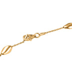 Designer Closeout - Yellow Gold Overlay Sterling Silver Chip Station Necklace (Size - 30),