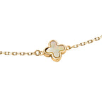 Designer Closeout from Hatton Garden- 9K Yellow Gold Mother of Pearl Petal Bracelet (Size - 7-7.5)