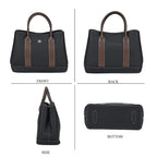 Designer Inspiration - 100% Genuine Leather Crossbody Bag with Long Shoulder Strap - Black