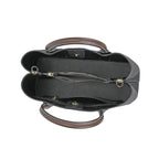 Designer Inspiration - 100% Genuine Leather Crossbody Bag with Long Shoulder Strap - Black
