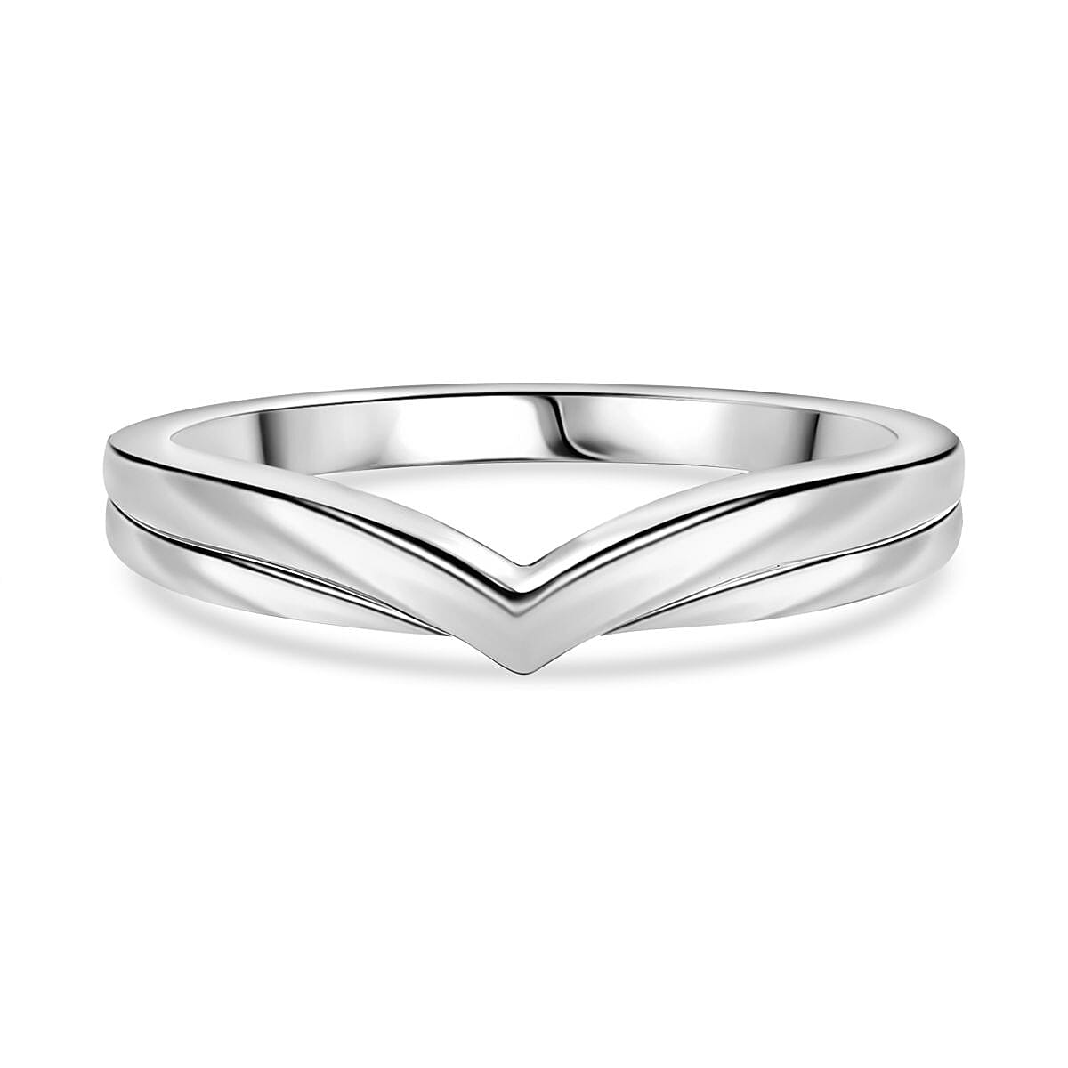RHAPSODY 950 Platinum Wishbone Band Ring 7986428 0