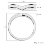 RHAPSODY - 950 Platinum Wishbone Band Hybrid Ring 5.97 gms