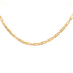 9K Yellow Gold Industrial Link Necklace (Size - 18) with Lobster Clasp