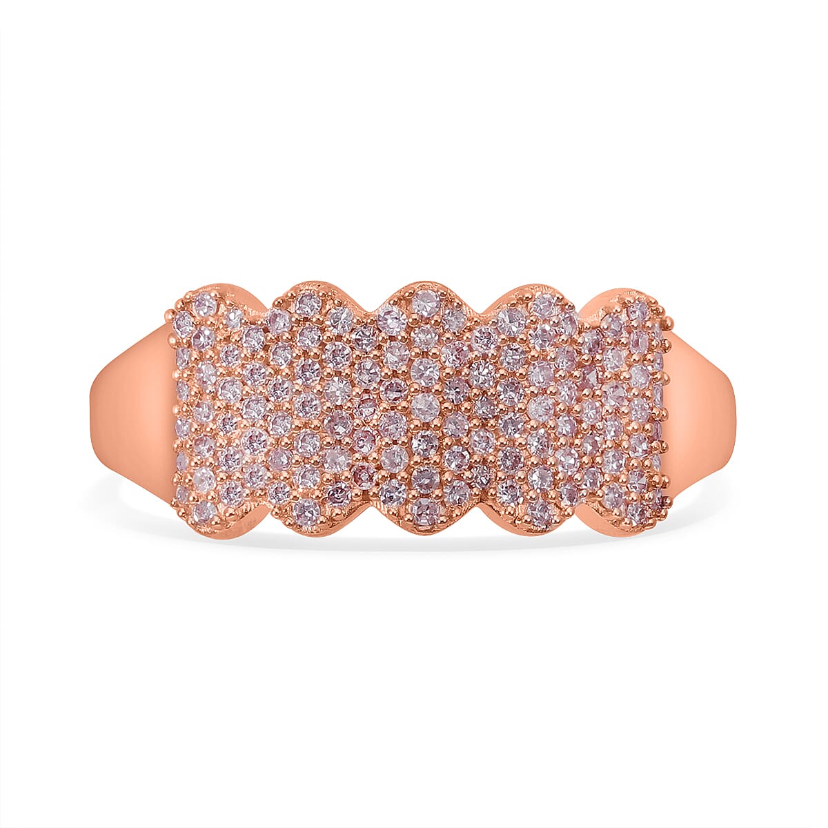 Designer Inspired- 9K Rose Gold Natural Pink Diamond Ring 0.50 Ct 7651448 2