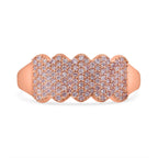 Designer Inspired- 9K Rose Gold Natural Pink Diamond Ring 0.50 Ct