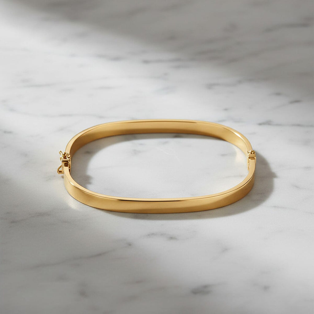Designer Inspired - 9K Yellow Gold Bangle (Size 7.5), Gold Wt. 4.00 Gms