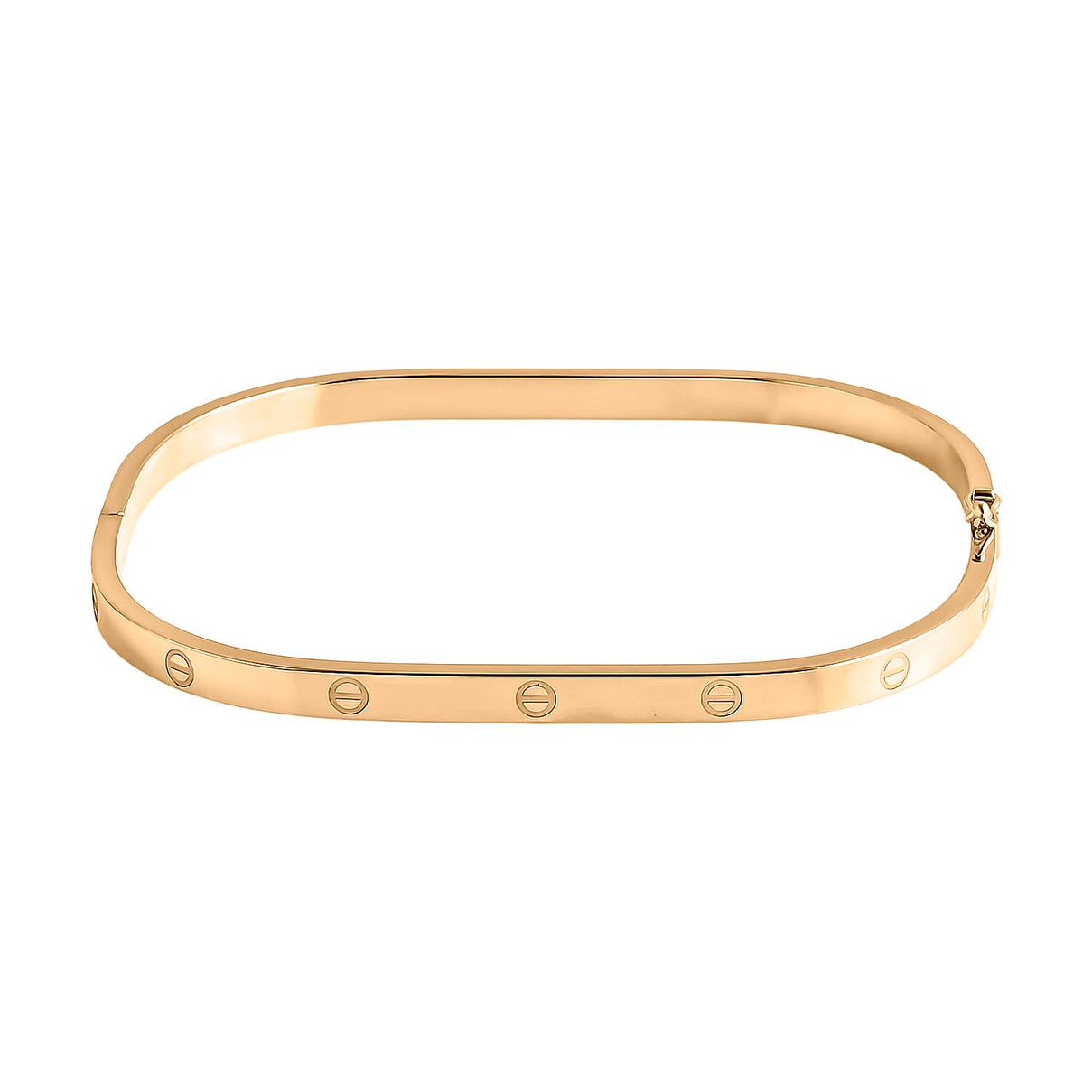 Designer Inspired - 9K Yellow Gold Elongated Bangle 7.5 Inch 8302700 0