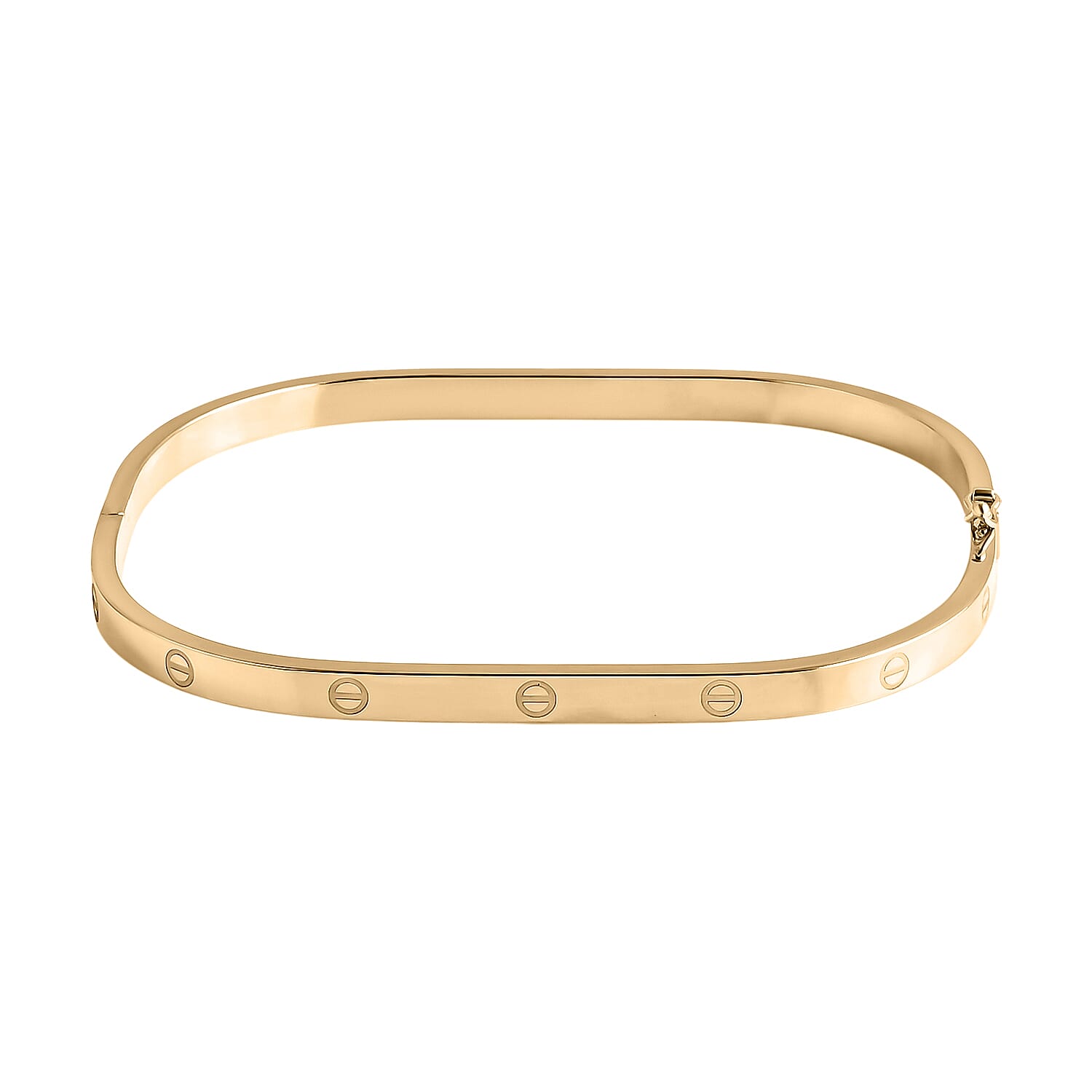 Designer Inspired - 9K Yellow Gold Elongated Bangle 7.5 Inch 8302700 0