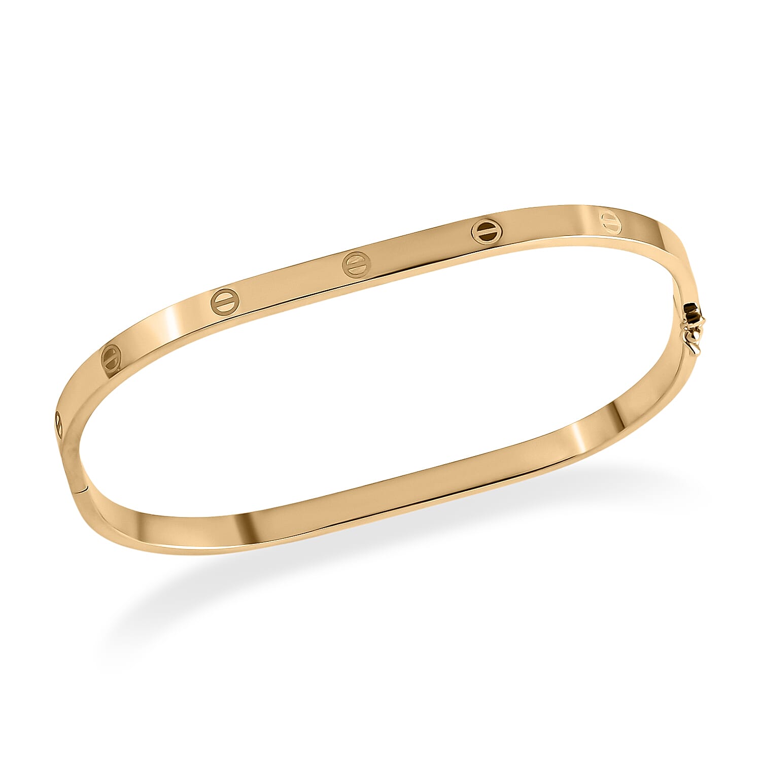 Designer Inspired - 9K Yellow Gold Elongated Bangle 7.5 Inch 8302700 4