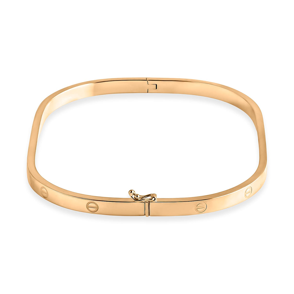 Designer Inspired - 9K Yellow Gold Elongated Bangle 7.5 Inch 8302700 5