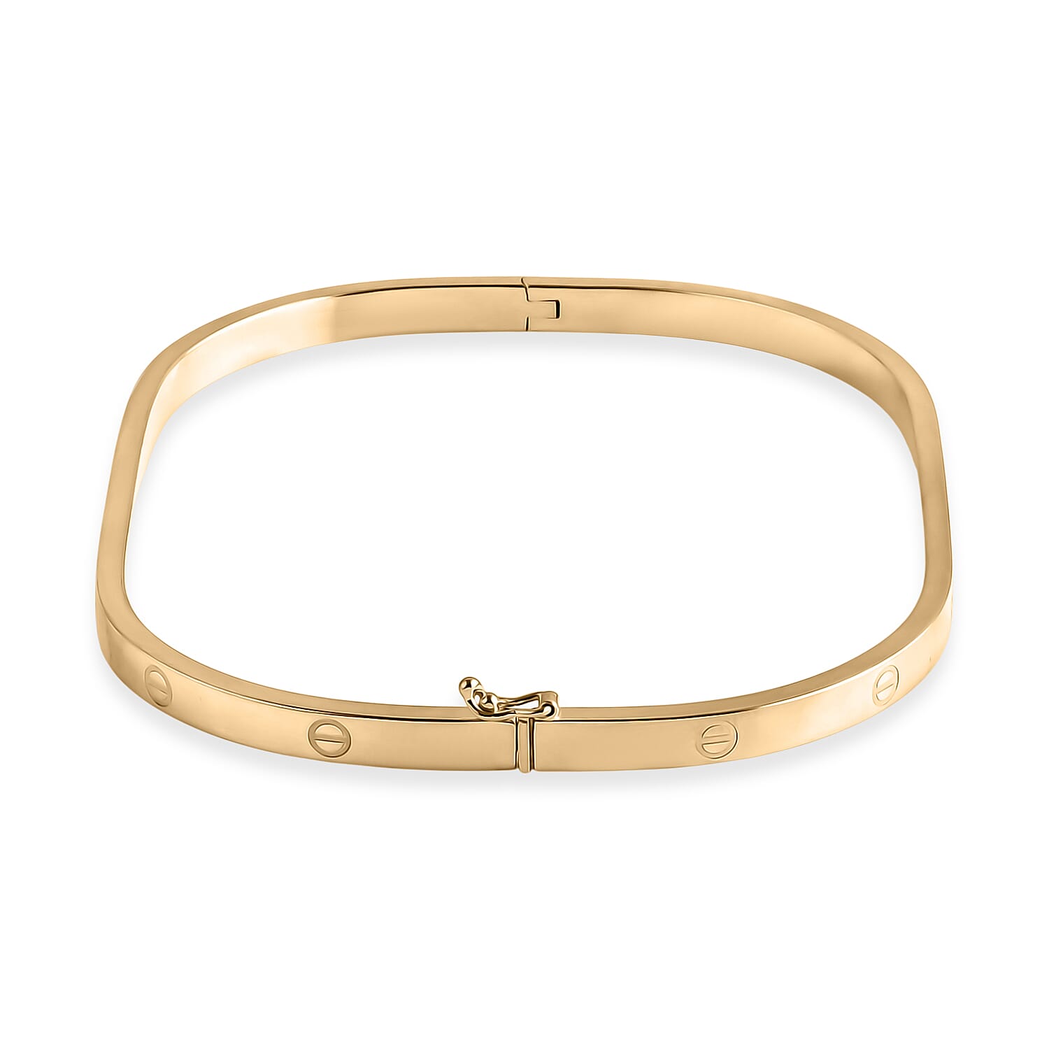 Designer Inspired - 9K Yellow Gold Elongated Bangle 7.5 Inch 8302700 5