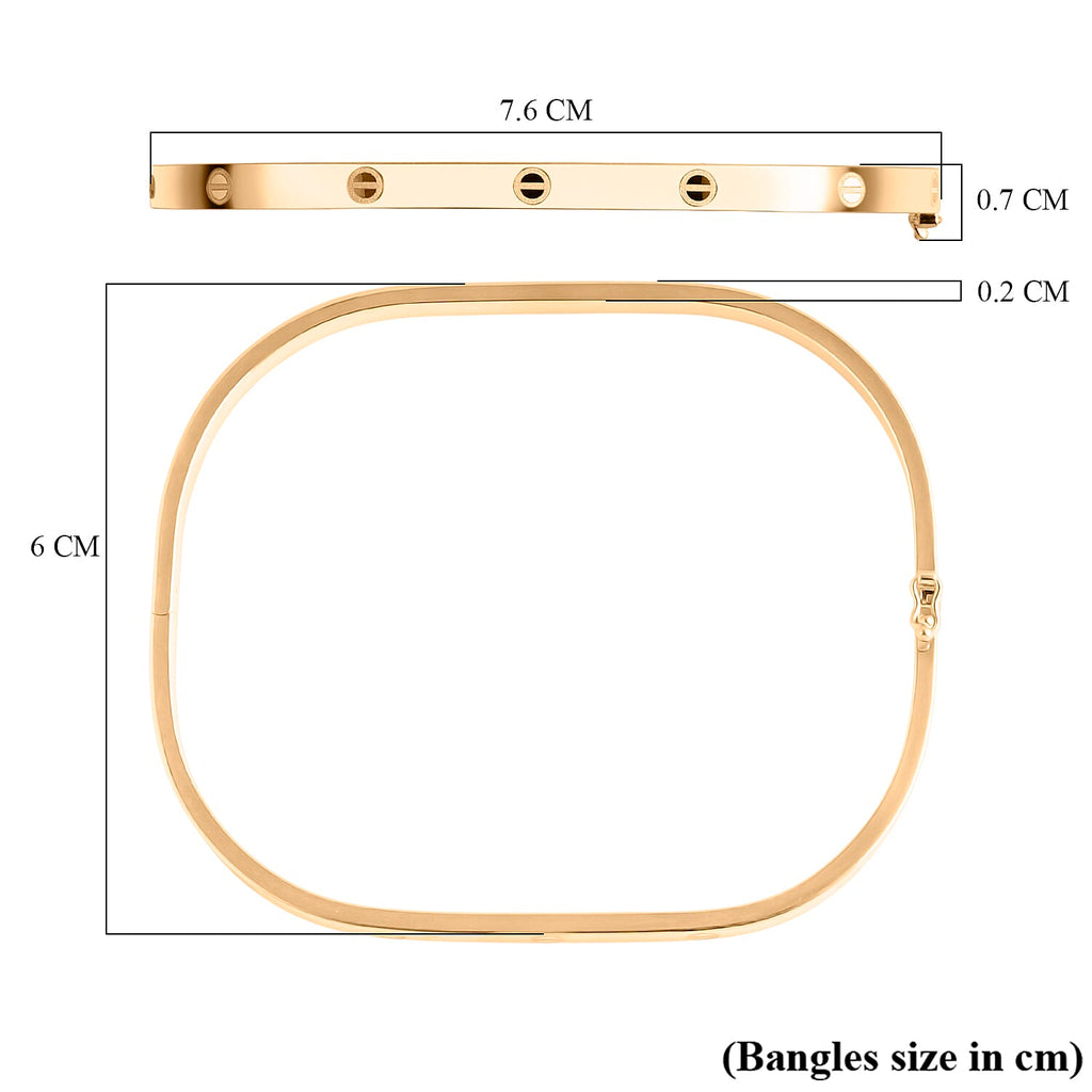 Designer Inspired - 9K Yellow Gold Bangle (Size 7.5), Gold Wt. 4.71 Gms