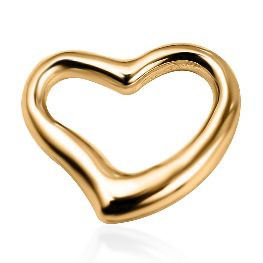 9K Yellow Gold Floating Heart Pendant