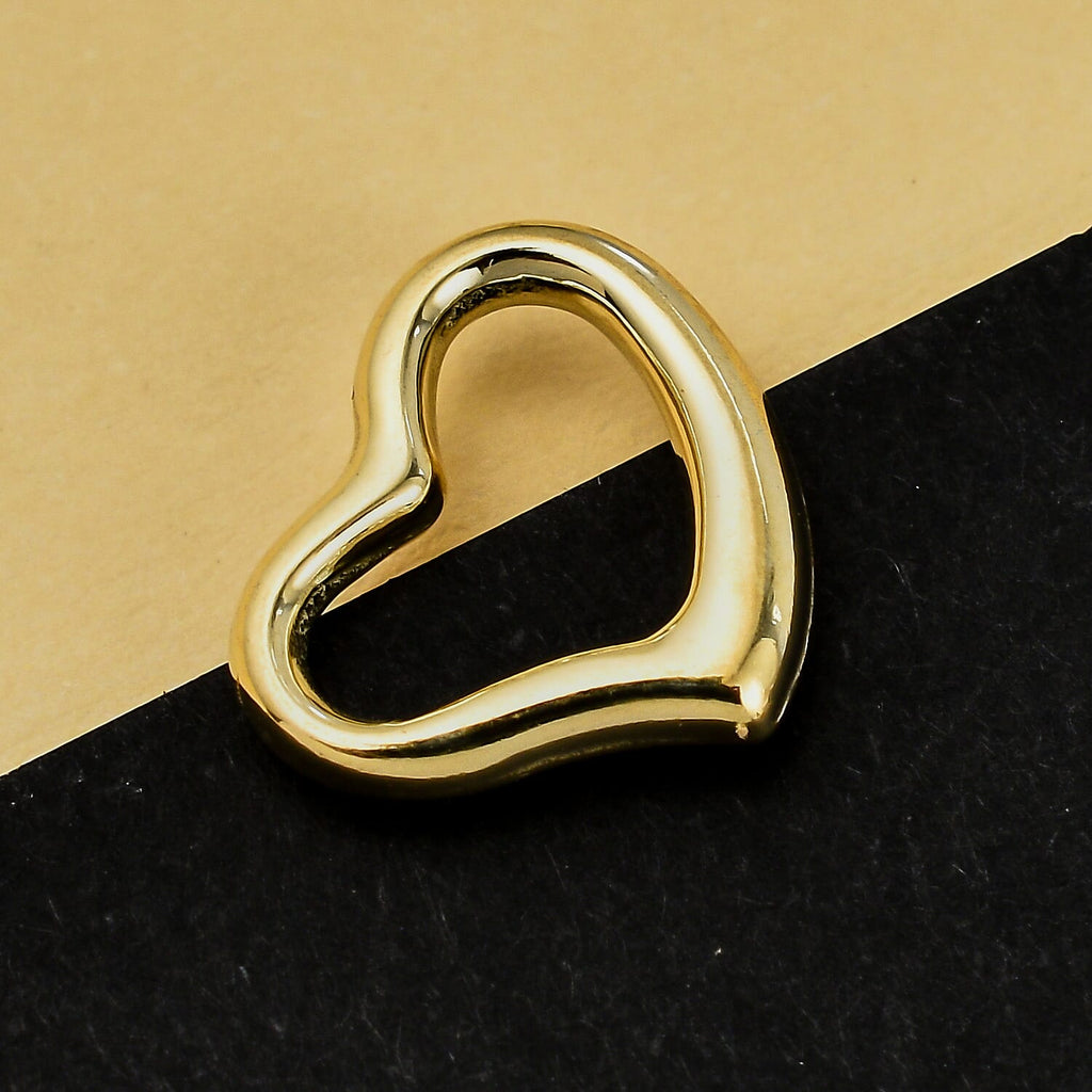 9K Yellow Gold Floating Heart Pendant