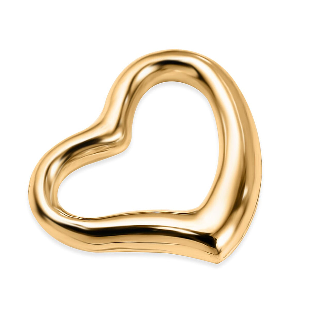 9K Yellow Gold Floating Heart Pendant