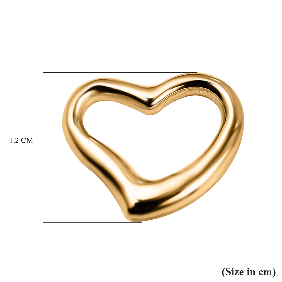 9K Yellow Gold Floating Heart Pendant 7667024 3