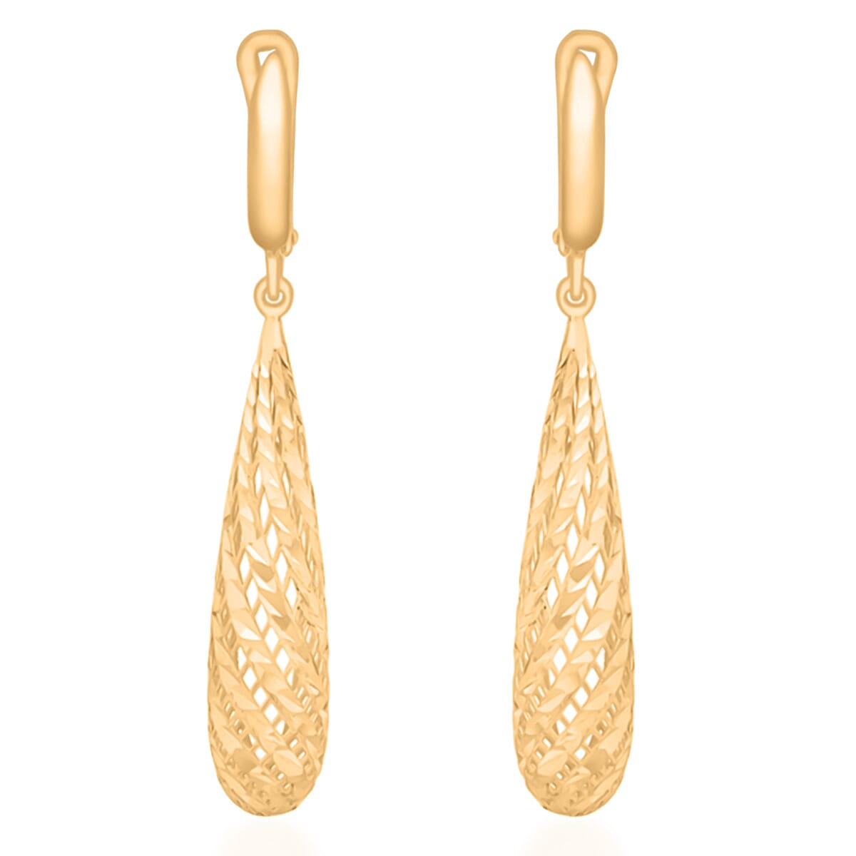 Designer Inspired - 9K Yellow Gold Long Drop Earring with Clasp 8312996 1