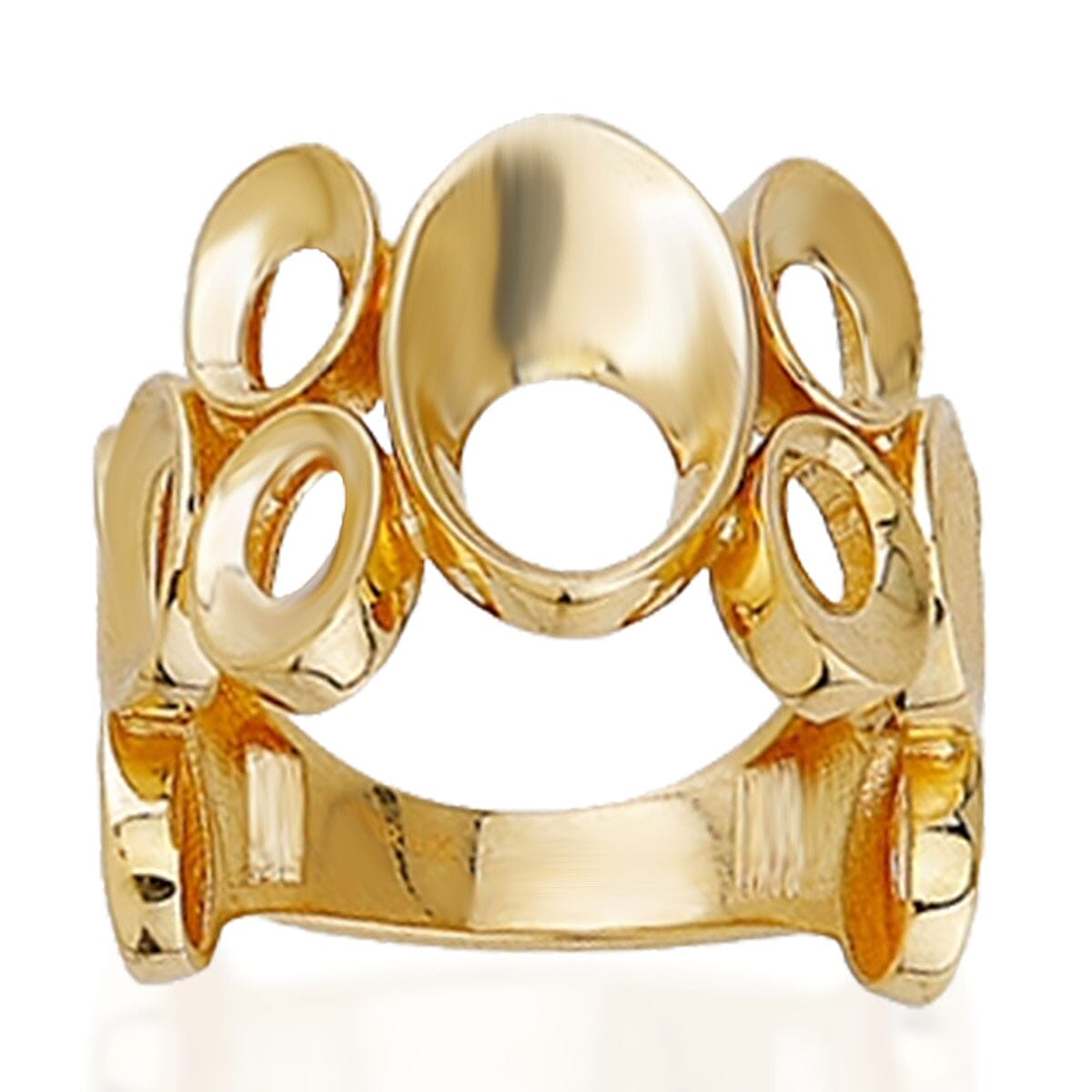 Designer Inspired - 9K Yellow Gold Radiant Circle Ring 7988086 0