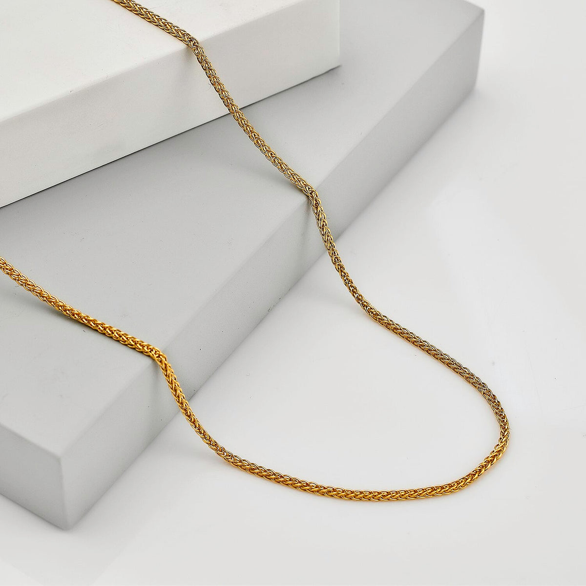 Designer Inspired 9K Yellow Gold SLIDER SPIGA Necklace (Size - 22), 3 Grams 7722976 2