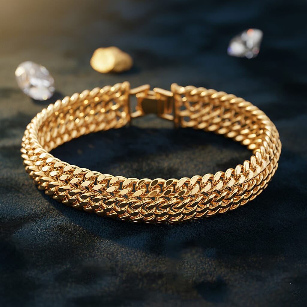 Designer Inspired Close Out Link Bracelet with Foldover Clasp 7.75 Inch V32361921 2