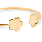 Designer Inspired Closeout Deal - 9K Yellow Gold Clover Bangle