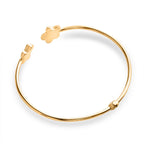 Designer Inspired Closeout Deal - 9K Yellow Gold Clover Bangle