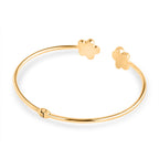Designer Inspired Closeout Deal - 9K Yellow Gold Clover Bangle