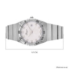 Designer Inspired - GENOA TIME V2 Japanese Movt. Crystal Studded White Dial Watch with Stainless Steel Chain Strap - Silver