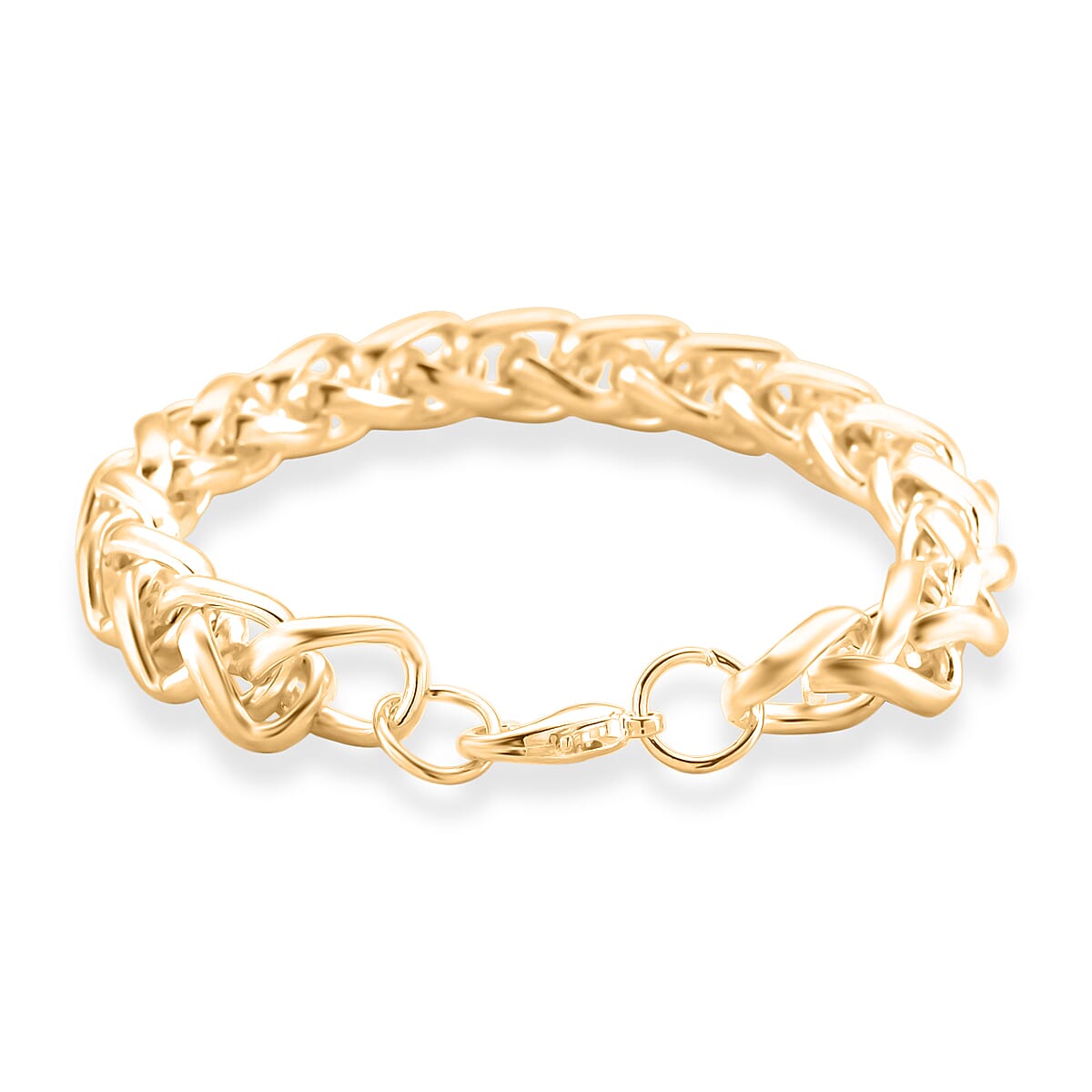 Designer Inspired - Handmade Spiga Bracelet (Size - 8) with Lobster Clasp in Yellow Gold Plated 8271656 4