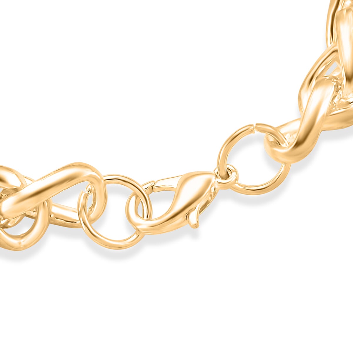 Designer Inspired - Handmade Spiga Bracelet (Size - 8) with Lobster Clasp in Yellow Gold Plated 8271656 5