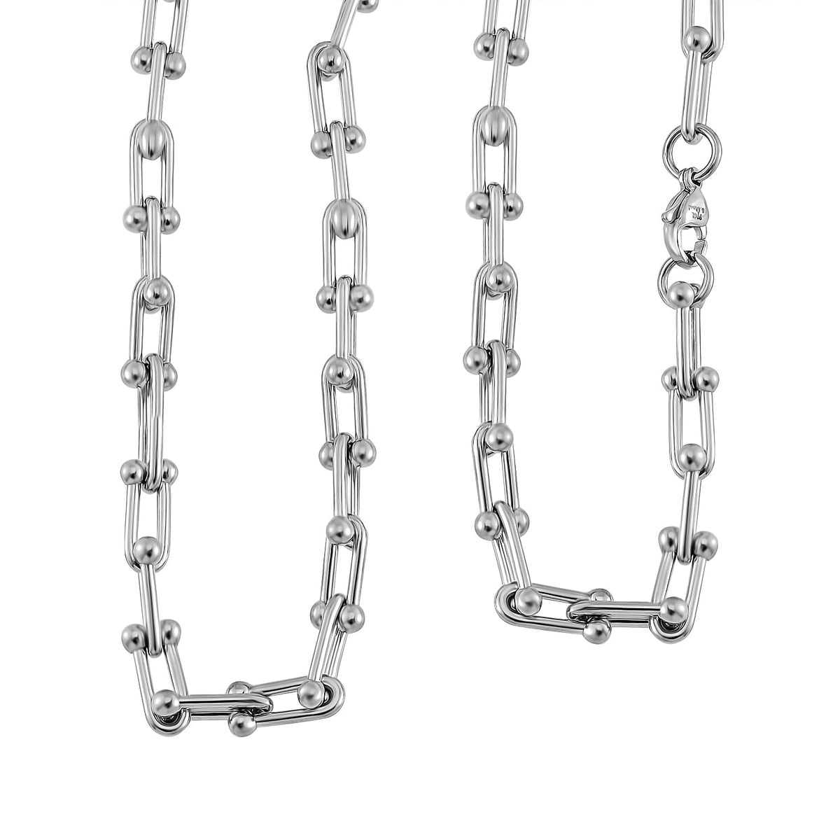 Designer Inspired Industrial Necklace With Lobster Clasp (Size - 20) in Silver Tone 7966708 6