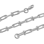 Designer Inspired Industrial Necklace With Lobster Clasp (Size - 20) in Silver Tone
