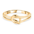 Designer Inspired Knot Ring in Yellow Gold Plated Sterling Silver