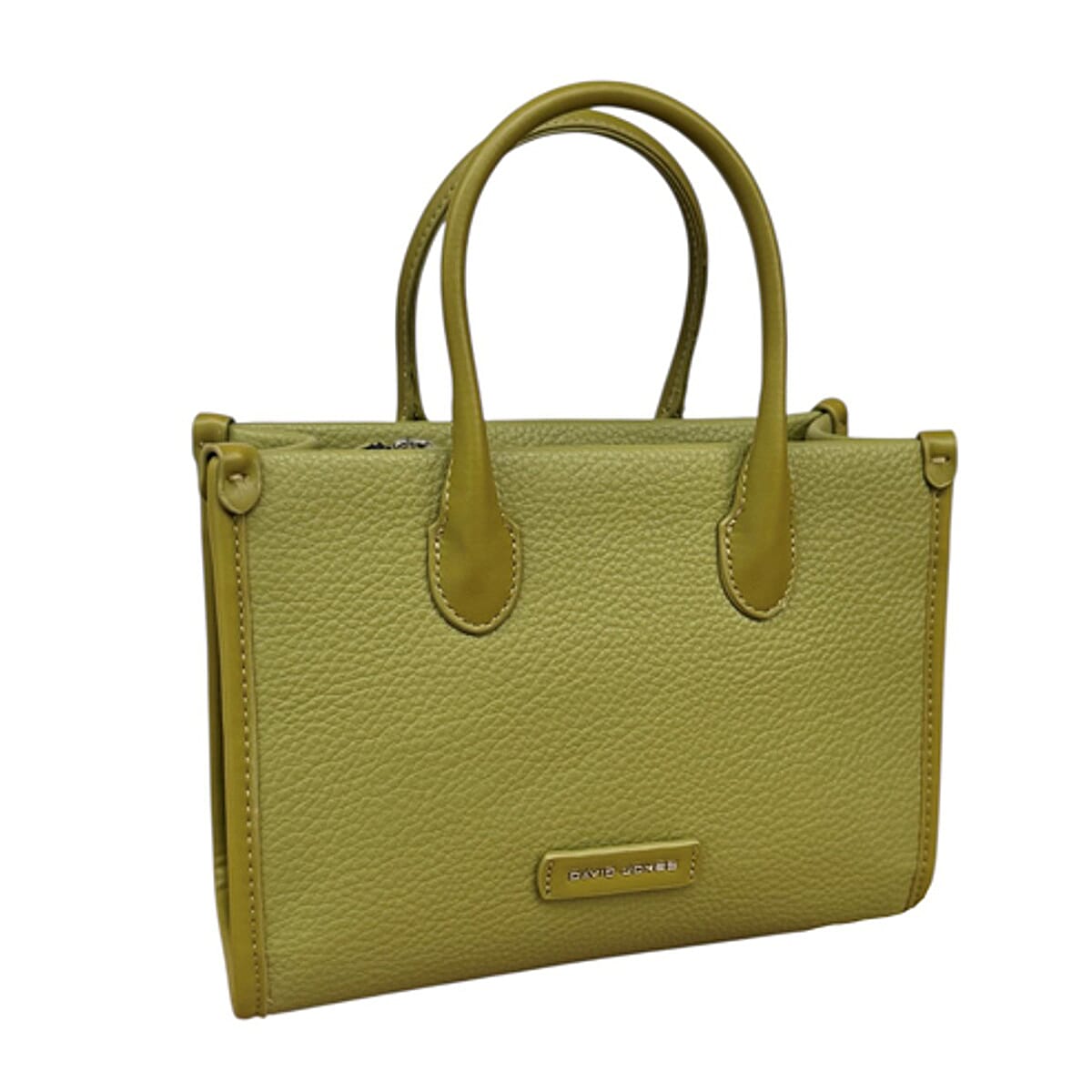 David Jones Leatherette Tote Bag - Lime V32513552 0