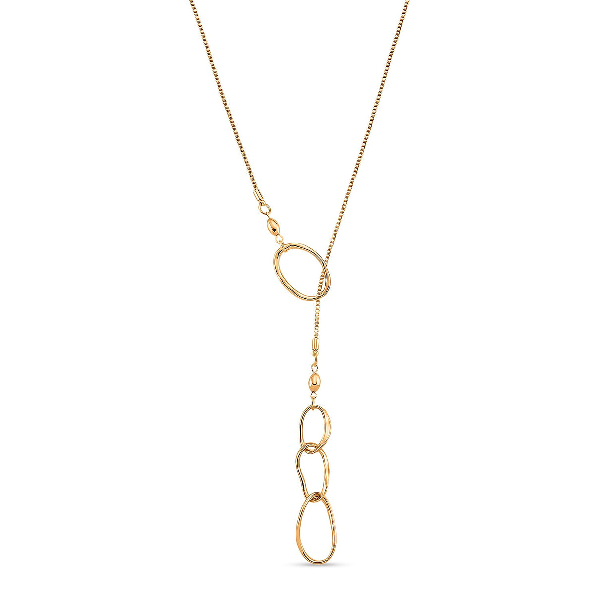 Designer Inspired Minimalist 3 Ring Drip Necklace (Size 28 NE-Adjustable) 8274451 0