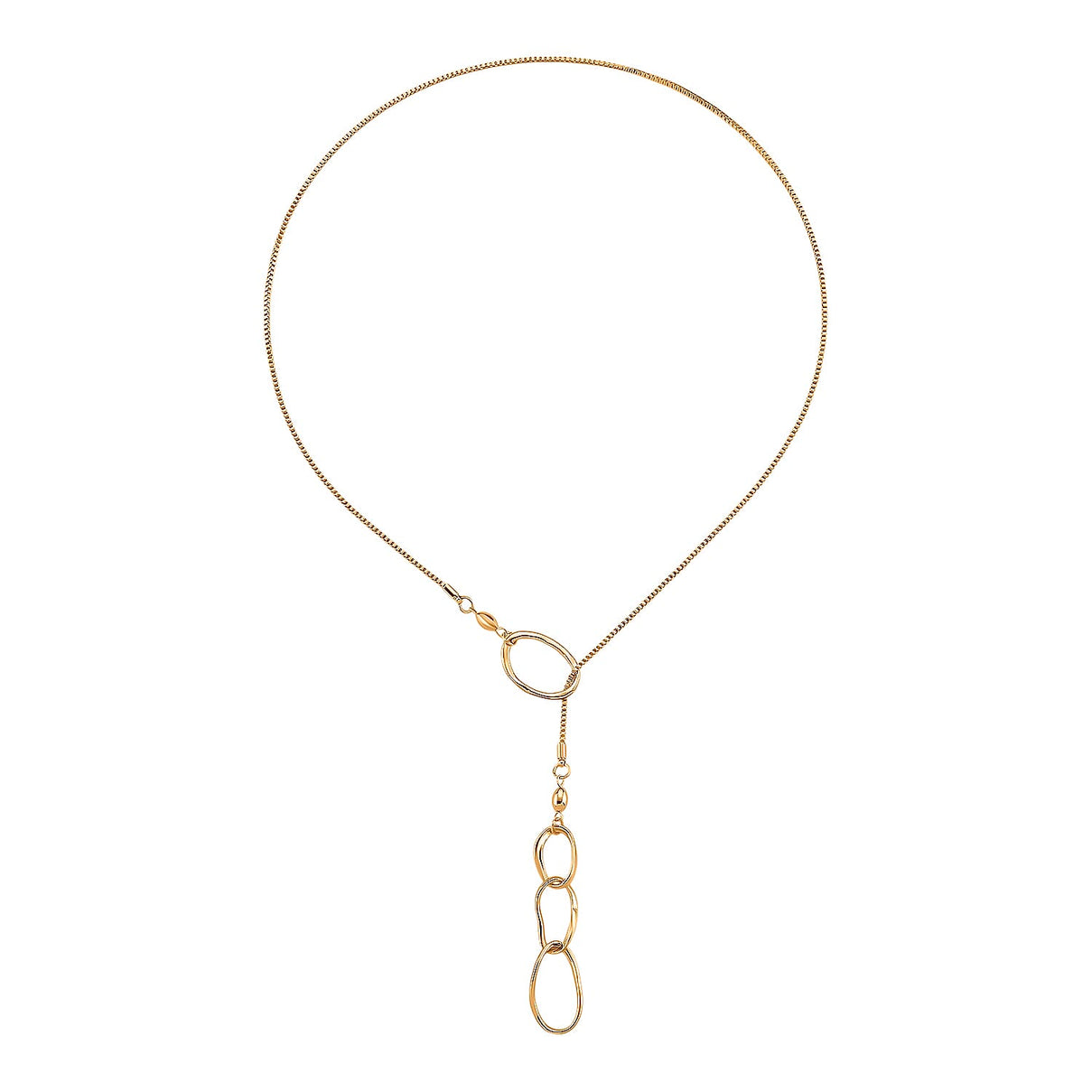 Designer Inspired Minimalist 3 Ring Drip Necklace (Size 28 NE-Adjustable) 8274451 4