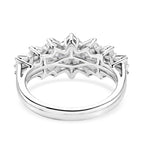 Designer Inspired Moissanite Ballerina Ring in Platinum Overlay Sterling Silver 1.07 Ct.