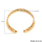 Designer Inspired - Multi Color Cubic Zirconia Cuff Bangle (Size - 7.5)