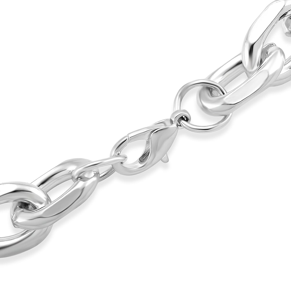 Designer Inspired - Oval Links Necklace (Size 24) with Lobster Clasp 8271638 5