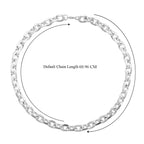Designer Inspired - Oval Links Necklace (Size 24) with Lobster Clasp