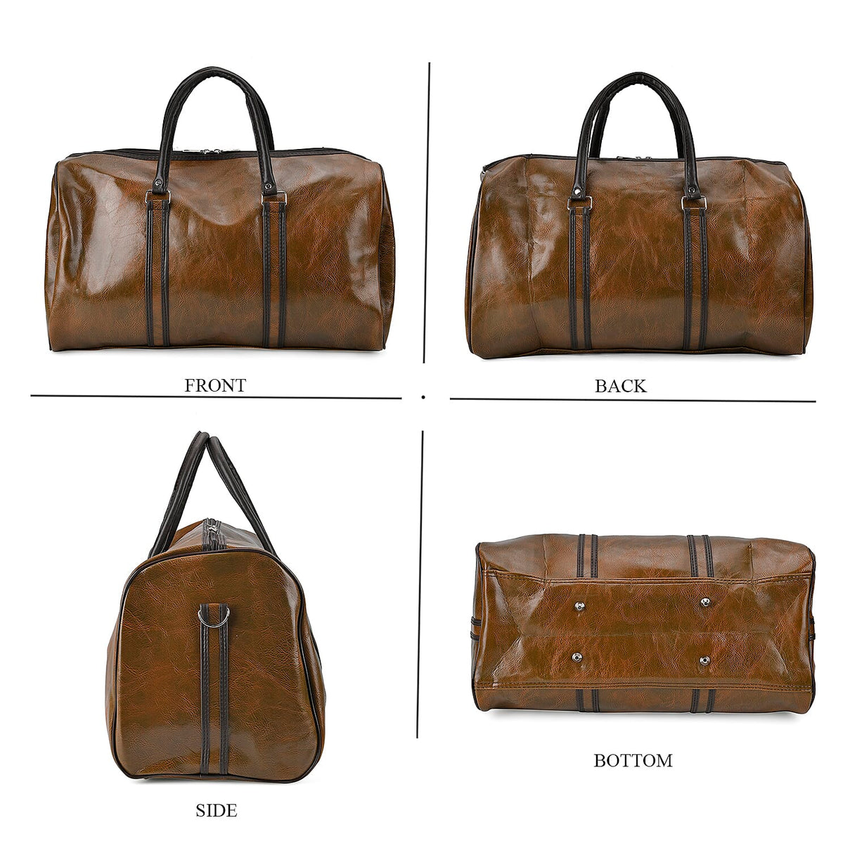 Designer Inspired Solid Travel Duffle Bag 7768217 3