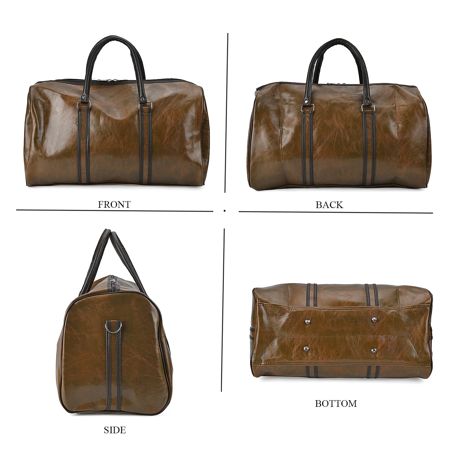Designer Inspired Solid Travel Duffle Bag 7768217 3