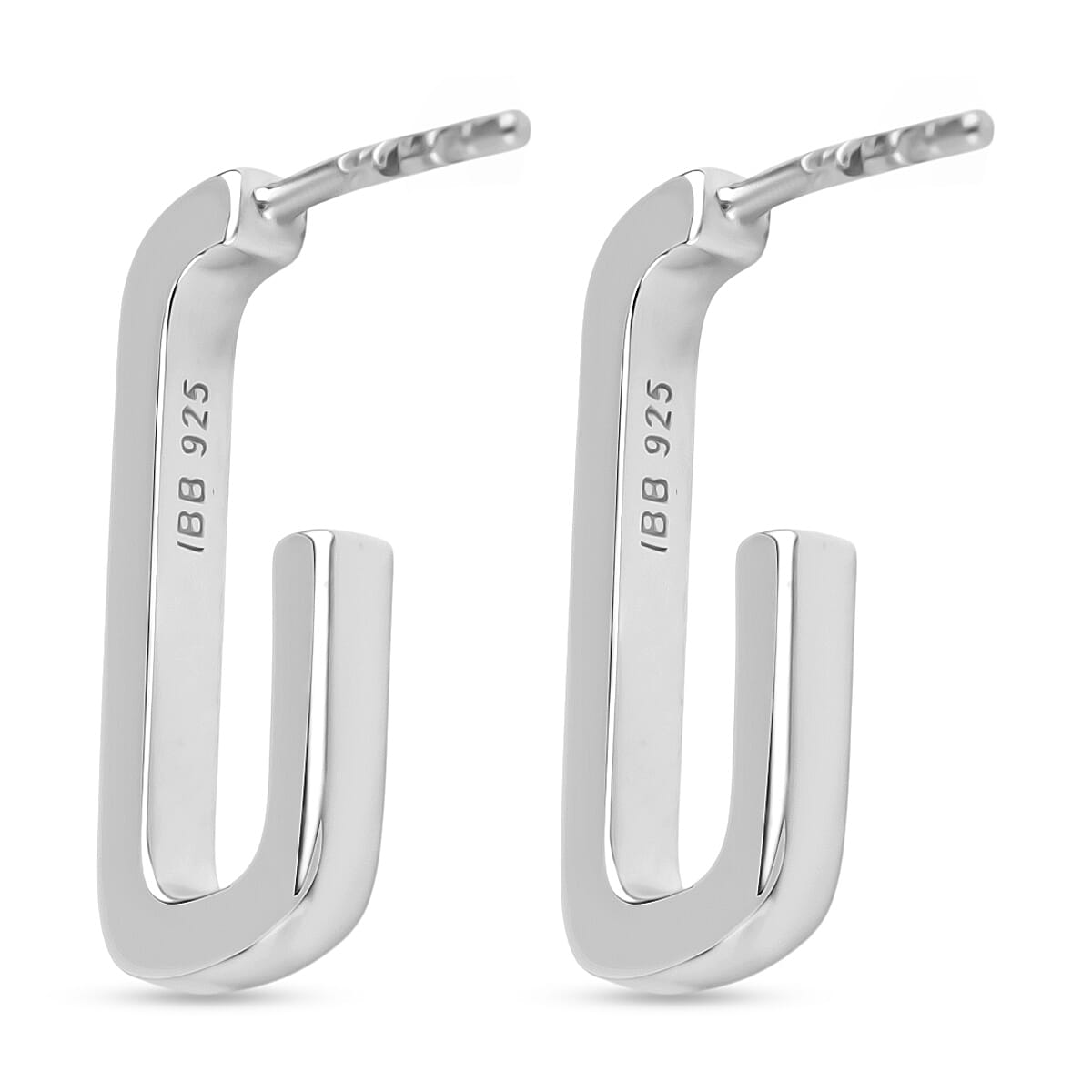 Designer Inspired - Sterling Silver J Hoop Earring 8356467 3