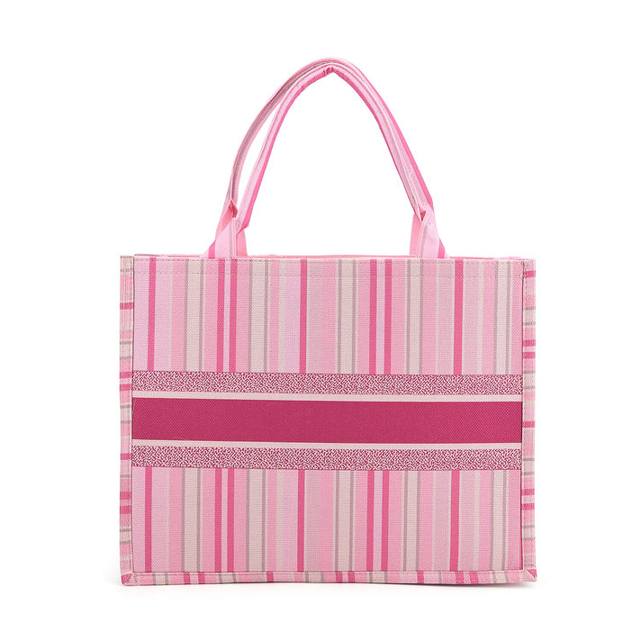 Designer Inspired Stripe Pattern Tote Bag 8109883 1