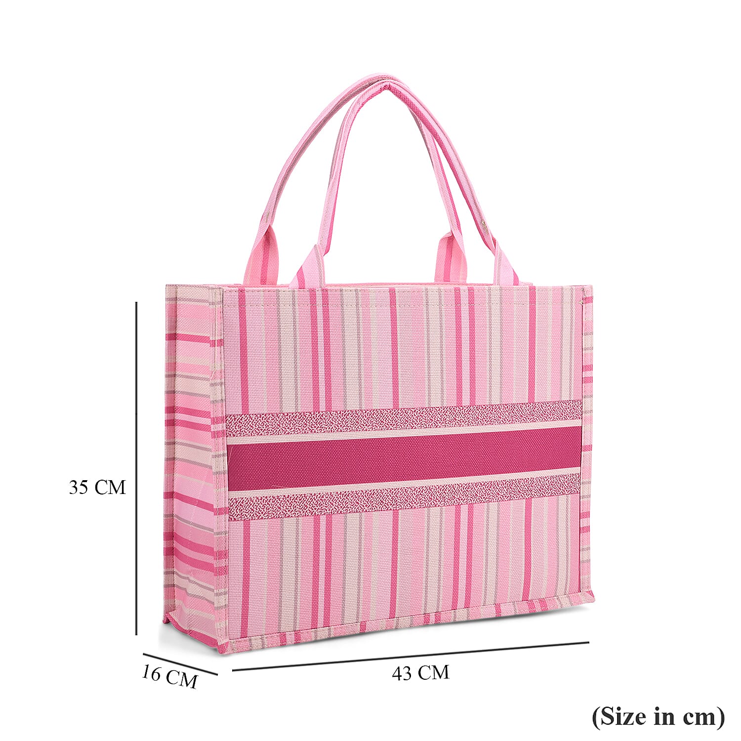 Designer Inspired Stripe Pattern Tote Bag V32360641 7