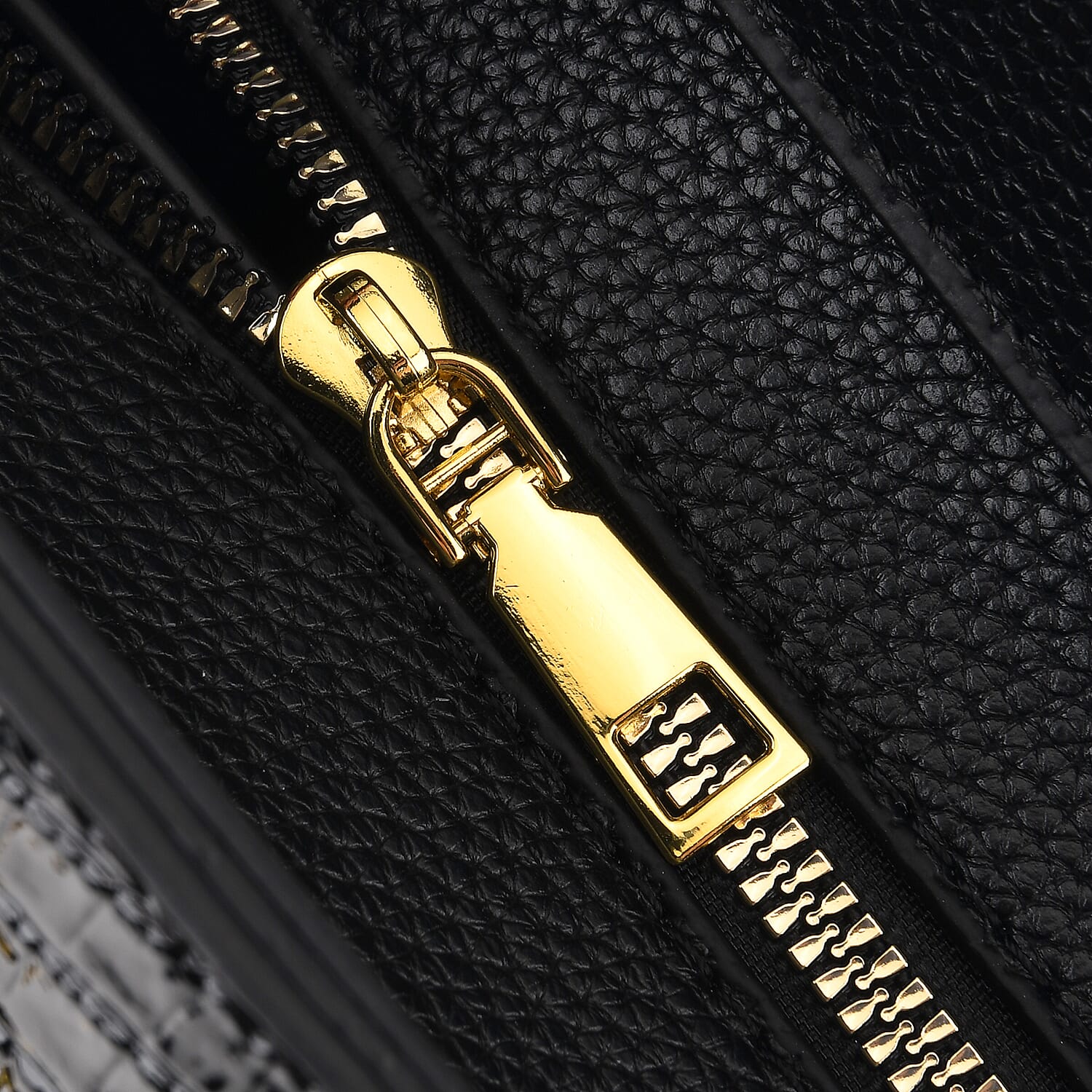 Designer-Inspired Structured Handbag with Crossbody Strap - Black 8447533 6