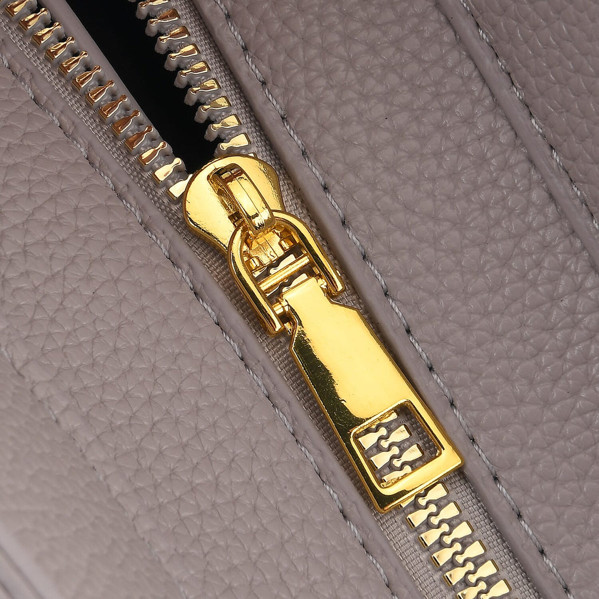 Designer-Inspired Structured Handbag with Crossbody Strap - Grey 8447539 7