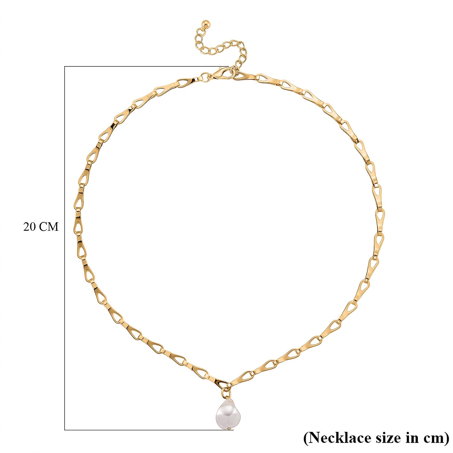 Designer Inspired- White Shell Pearl Necklace (Size - 20-2 Inch Ext) 8282933 7