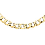 Designer Inspired- Yellow Gold Plated Sterling Silver Curb Necklace (Size - 20), Silver Wt. 31.50 Gms